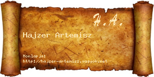 Hajzer Artemisz névjegykártya